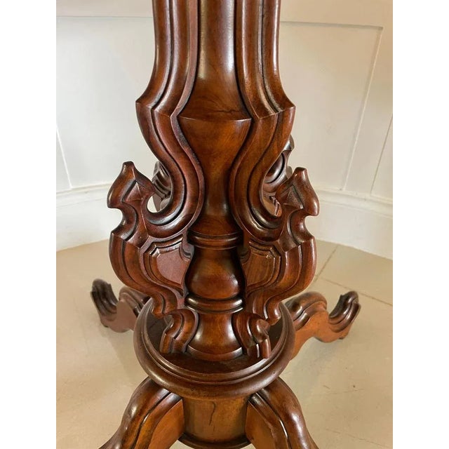 Antique Burr Walnut Shaped Tilt Top Centre Table, 1850 For Sale - Image 9 of 13