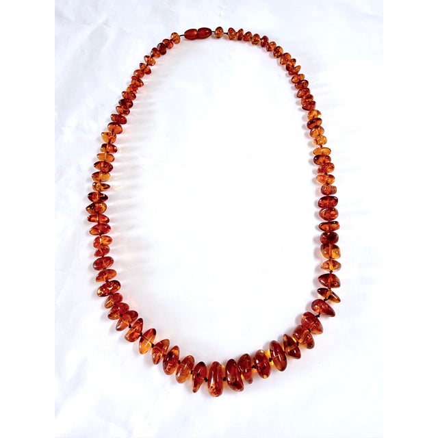 Vintage Italian Baltic Amber Graduated Bead Necklace, 1970s For Sale - Image 16 of 16