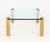 Peter Ghyczy Style Brass and Glass Coffee Table For Sale In New York - Image 6 of 8