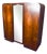 Vintage Art Deco Three-Door Wardrobe in Walnut, 1930 For Sale