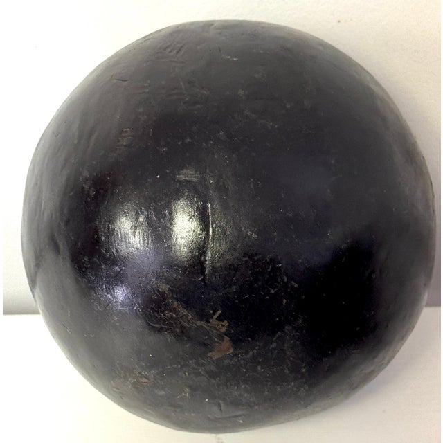 Graduated (9" & 7") Pair of Artisan Bronze Garden Balls / Sculptural Spheres For Sale - Image 12 of 18