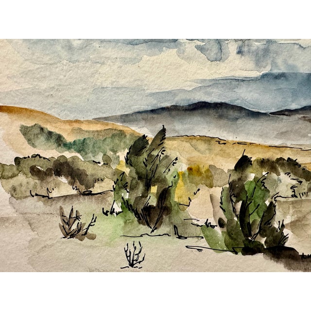 Original watercolor on paper by Henry Emil Salloch, also known as Heinz Emil Salloch, the German-born American artist and...