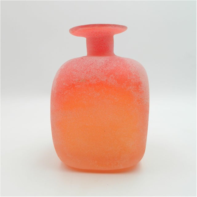Scavo Red Glass Vase from Cenedese, Italy, 1970s For Sale - Image 14 of 14