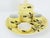 Art Deco Yellow Ceramic Tobacco Set with Thistle Decoration, 1930, Set of 5 For Sale - Image 9 of 9