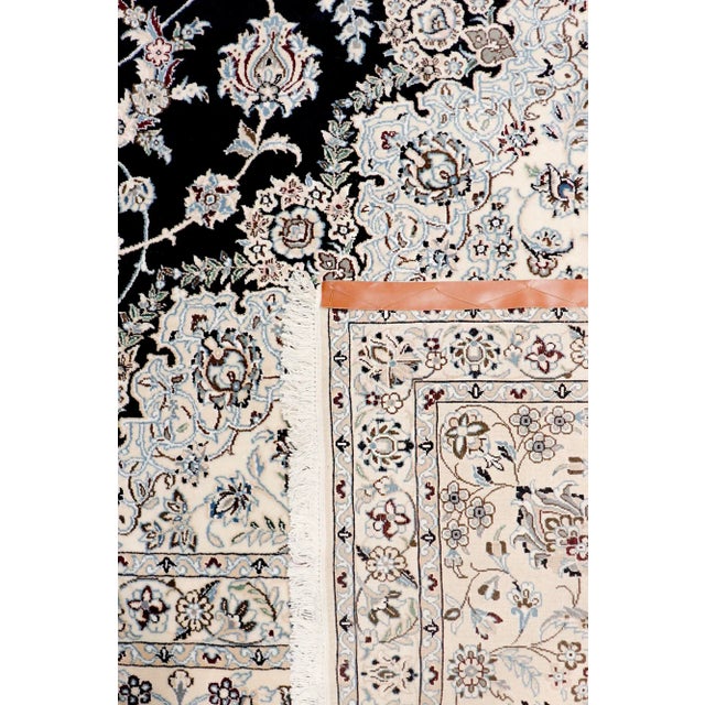Pasargad Home Nain Navy Floral Area Rug - 9' 11" X 13' 1" For Sale - Image 4 of 6