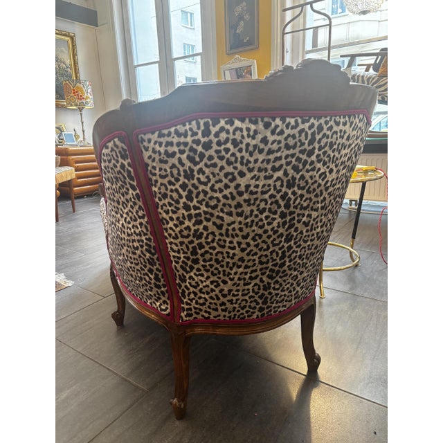 1950s Chaise Lounge with Leopard Pattern, 1950s For Sale - Image 5 of 9