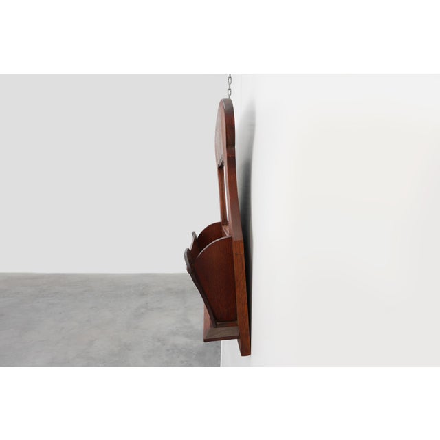 Art Nouveau Letter Holder in Oak, France, 1910s For Sale - Image 6 of 12