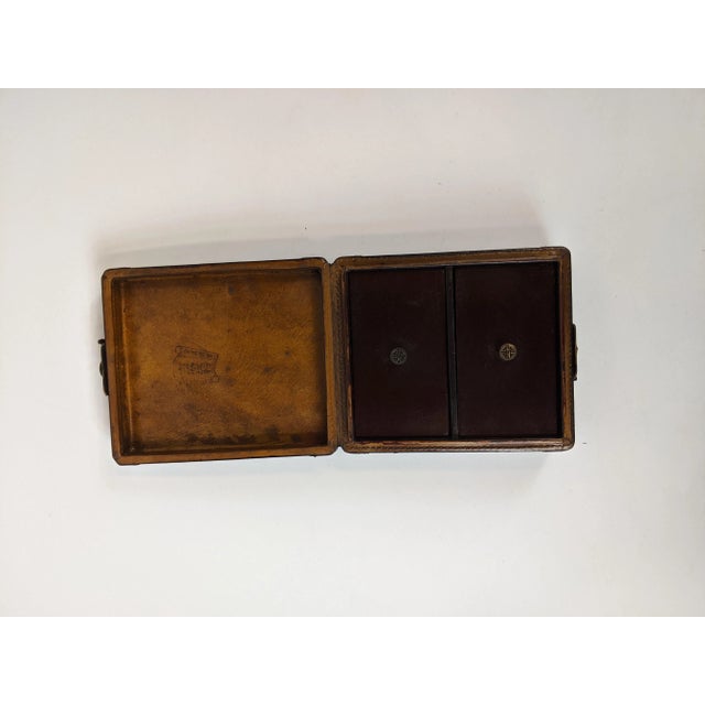 Animal Skin 20th Century Rectangular Black Lacquer Leather Jewelry Box For Sale - Image 7 of 10