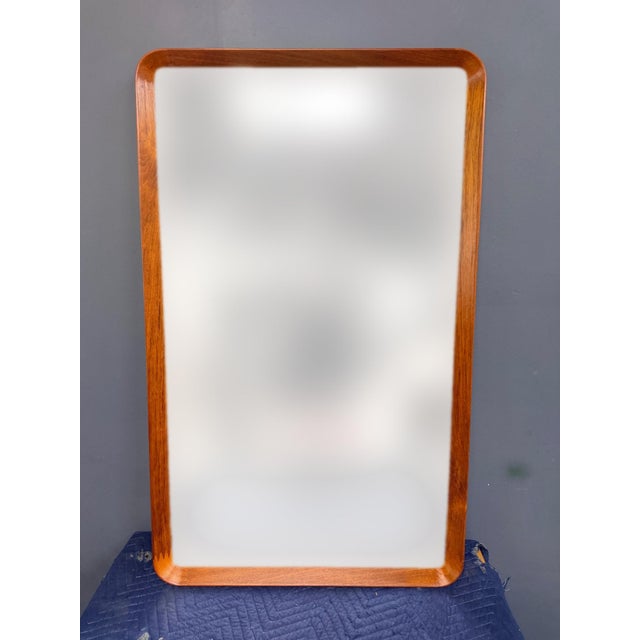 1960s Pedersen & Hansen Teak Wall Mirror in Teak Mid 20th Century For Sale - Image 5 of 12