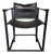 1990s Post Modern Black Leather and Metal Armchair #4 Attributed to Radbound Van Beekum for Pastoe For Sale