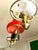 Neoclassical Gilt Chandelier with White and Orange Domes, 1950 For Sale - Image 4 of 13