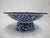 Ceramic Chinese Blue & White Porcelain 3" Tall Footed Tazza Dish Candle Holder Set of 2 For Sale - Image 7 of 7