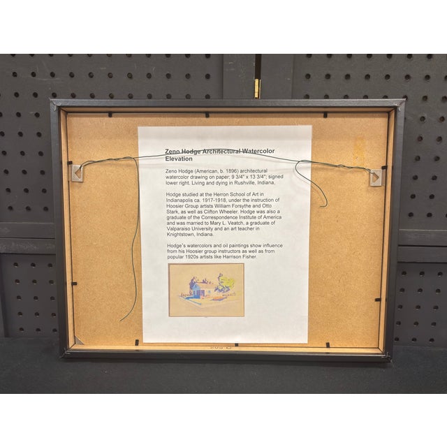 Architectual Study by Indiana Artist Zeno Hodge, Ca 1940s For Sale In Charlotte - Image 6 of 12