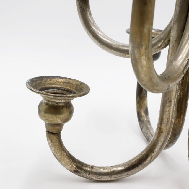 1960s Silver Plated Bauhaus Style Candlestick For Sale - Image 16 of 18