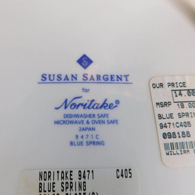 Contemporary Noritake Plate in Blue Spring by Susan Sargent For Sale - Image 3 of 3