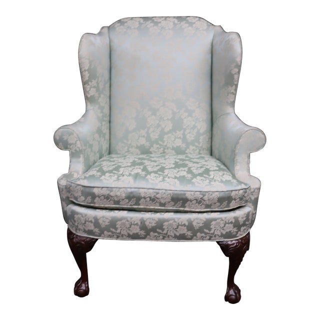 Hickory Chair Chippendale-Style Wingback Chair For Sale