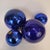Late 19th Century Indigo Blue Spheres in Eglomisé Glass, France, 1930s, Set of 4 For Sale - Image 11 of 18