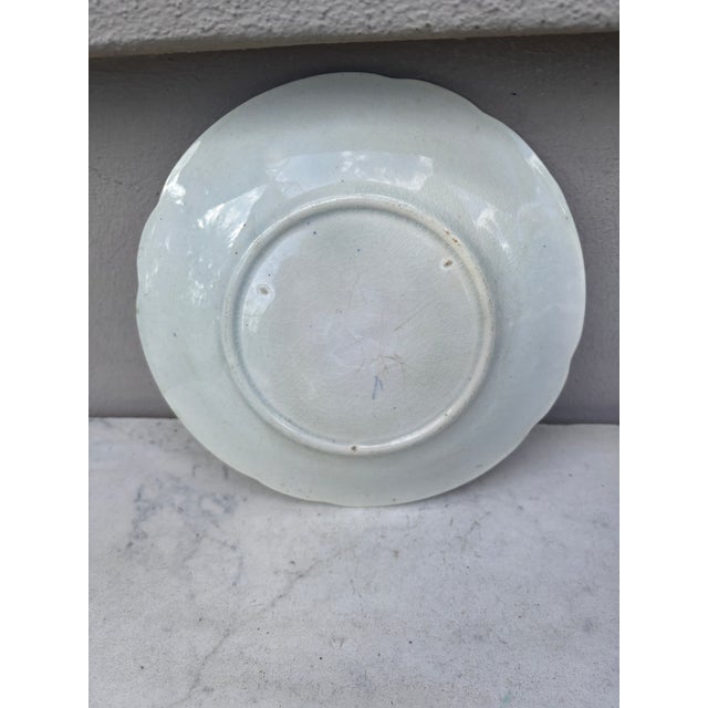 19th Century Majolica Bird & Bee Plate Wasmuel For Sale - Image 4 of 4