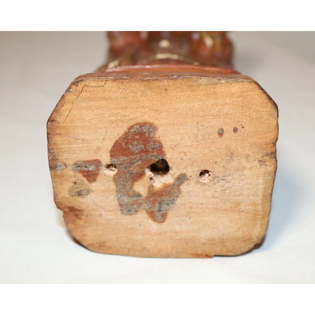 Vintage Antique Carved Wood Religious Jesus of Prague Sculpture Statue Saint For Sale - Image 10 of 10