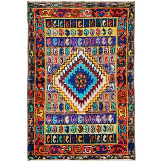 Vintage Persian Mahal Rug – Size: 2' 2" X 3' 1" For Sale