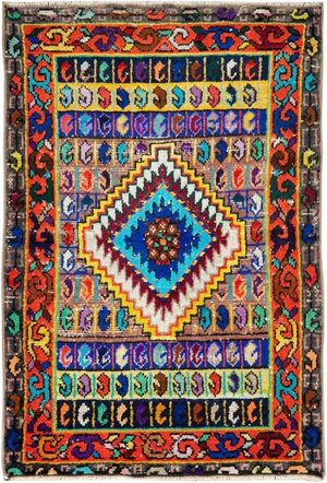 Vintage Persian Mahal Rug – Size: 2' 2" X 3' 1"