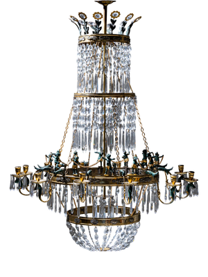 Chandelier with Figural Decoration, 1830
