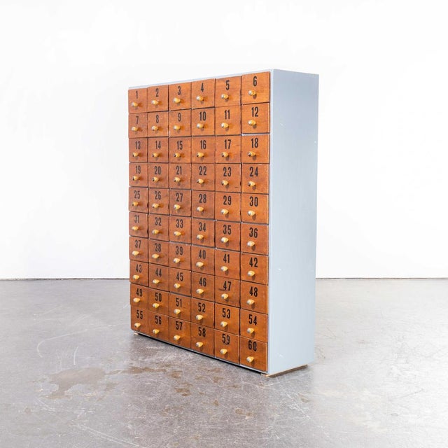 1960s Belgian Chest of Drawers with 60 Drawers, 1960s For Sale - Image 5 of 11