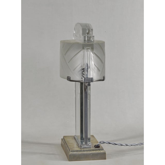 Metal 1920s French Art Deco Lamp by Muller Freres - France For Sale - Image 7 of 18
