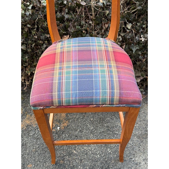 Wood Set of 6 Biedermeier Style Barstools For Sale - Image 7 of 11