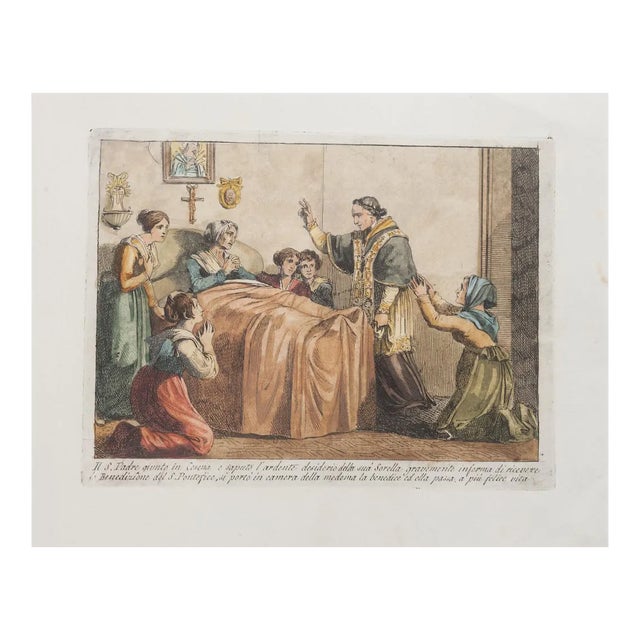 Bartolomeo Pinelli, The Holy Father's Arrival in Cesena, Etching, 1850 For Sale