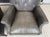 Pair of Hooker Furniture Faux-Leather Army-Green/Gray Maya Chairs For Sale - Image 11 of 18