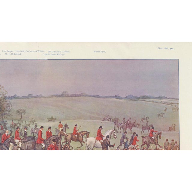 Paper Cuthbert Bradley, Vanity Fair Quorn Fox Hunt at Kirby Gate, 1901, Print For Sale - Image 7 of 9