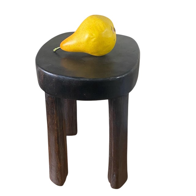 African Vintage Carved Wood Milk Stool Hehe Gogo People Tanzania 10.5" H For Sale - Image 4 of 7