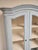 Sky Blue Mid 20th Century Swedish Rococo Style Painted Vitrine/Display Cabinet With Molded Bonnet Top For Sale - Image 8 of 16