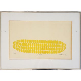 1970s "Pure Corn" Abstract Lithograph Numbered 6/24 by Leith F. Colen, Framed For Sale