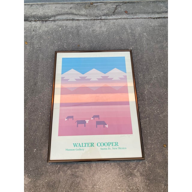 70s Poster by Artist Walter Cooper, Featuring a Southwest Landscape . For Sale - Image 11 of 12