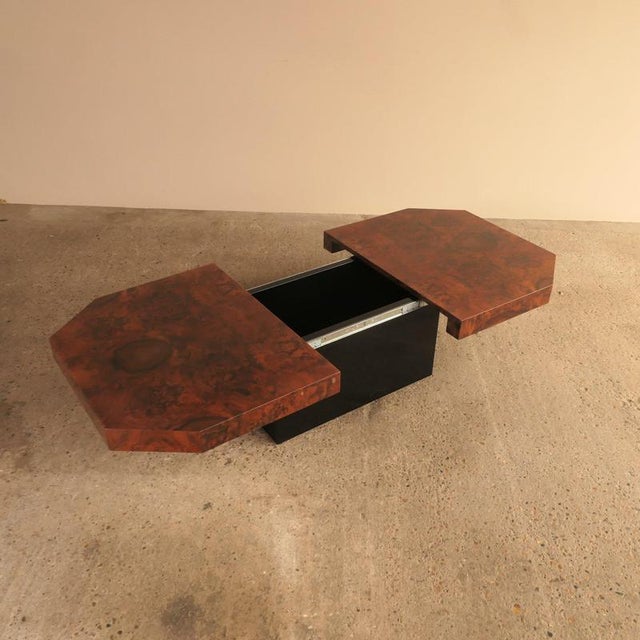 Burl Bar Coffee Table, 1980s For Sale - Image 4 of 18