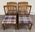 This is a gorgeous set of 4 vintage Mission Arts & Crafts dining chairs by Liberty Furniture. Crafted in solid oak, the...