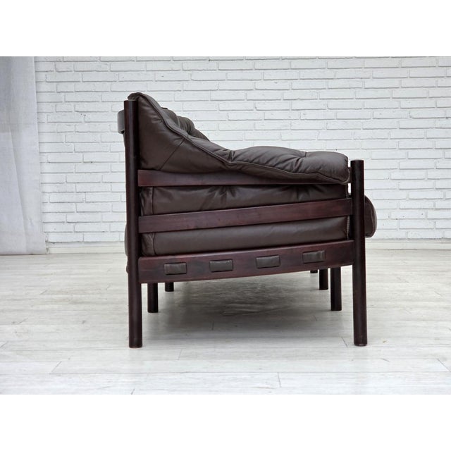 Scandinavian 3-Seater Sofa in Leather by Arne Norell, 1970s For Sale - Image 10 of 18