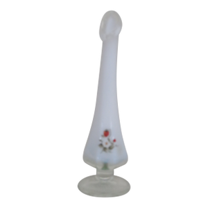 Fenton Hand Painted Opalescent Art Glass Bud Vase Signed 4408b