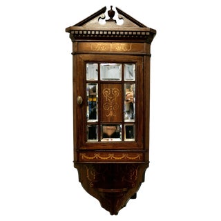 Edwardian Inlaid Corner Cupboard, 1900 For Sale