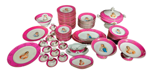 Porcelain Tableware with Napoleon Pirkenhammer, 1880, Set of 82