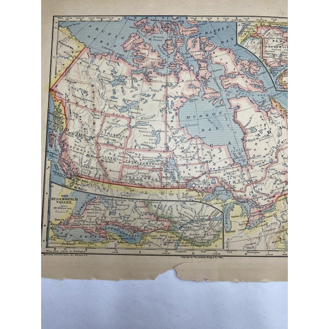 1883 Antique Canada Map For Sale - Image 4 of 5