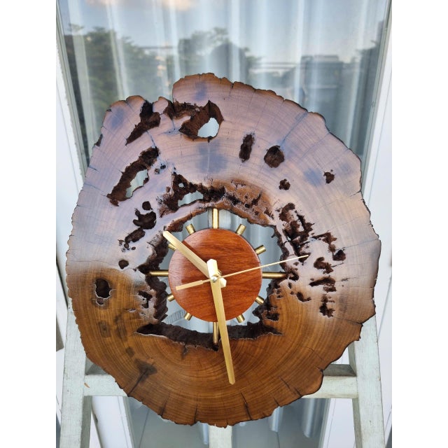 2020s 2020s Orbit & Love – One-of-a-Kind Handcrafted Driftwood Clock Duo For Sale - Image 5 of 18