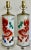 Asian Antique 1960's Asian Hand Painted Ceramic Table Lamps on Lucite Bases/A Pair For Sale - Image 3 of 7