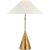 Modern Kelly Wearstler by Visual Comfort Signature Zealous 30" Table Lamp in Museum Gild with Linen Shade For Sale - Image 3 of 3