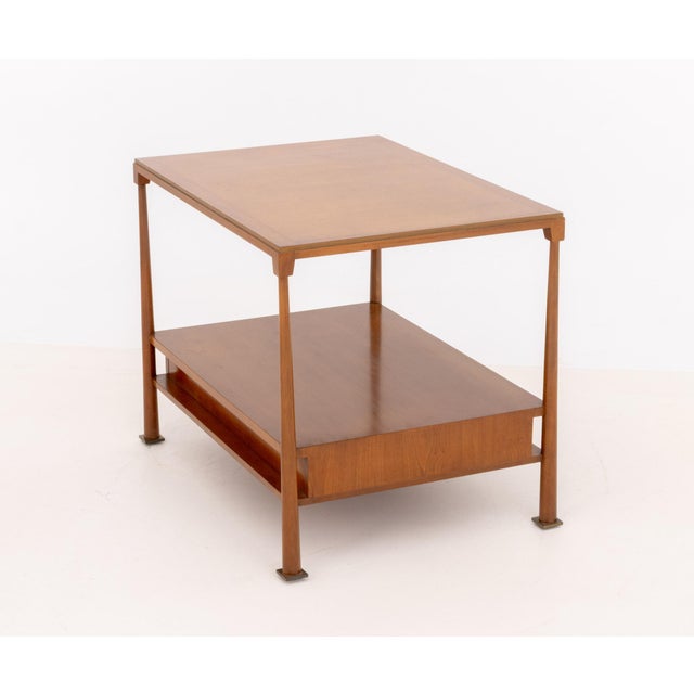 Mid-Century Modern Teak Two-Tier End Table For Sale - Image 9 of 9