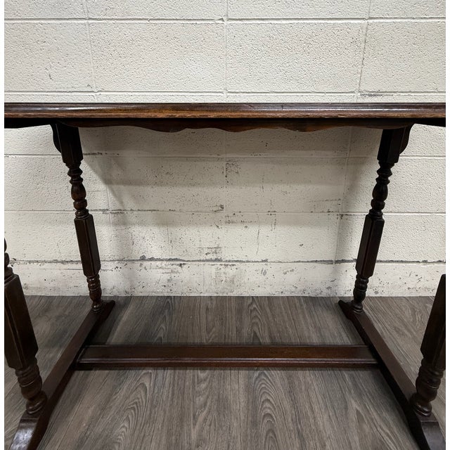 Vintage Jacobean Revival Sofa Table Console Table Hall Table For Sale - Image 12 of 13