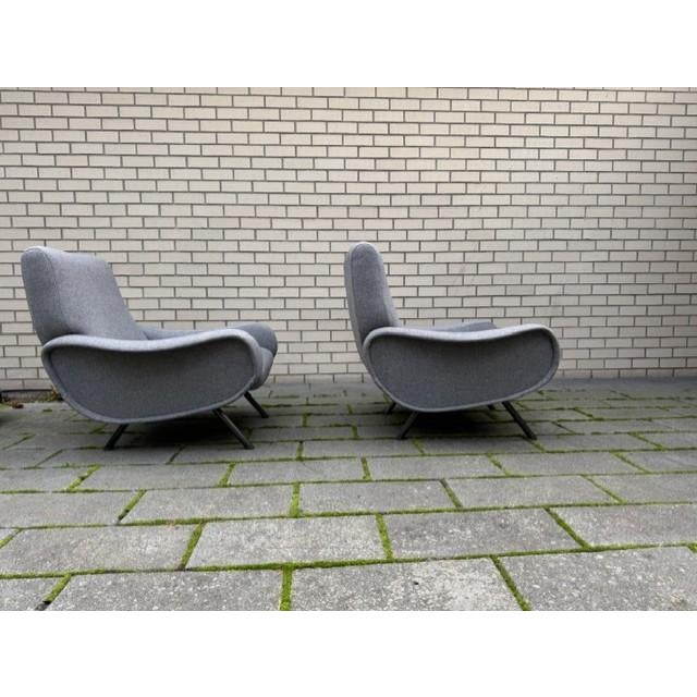 1950s Vintage Pair of “Lady” Chairs — Italian Modern Marco Zanuso For Sale - Image 5 of 8