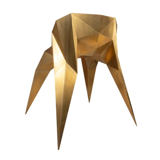 Contemporary Brushed Brass Spider Chair by Zhoujie Zhang For Sale - Image 4 of 8